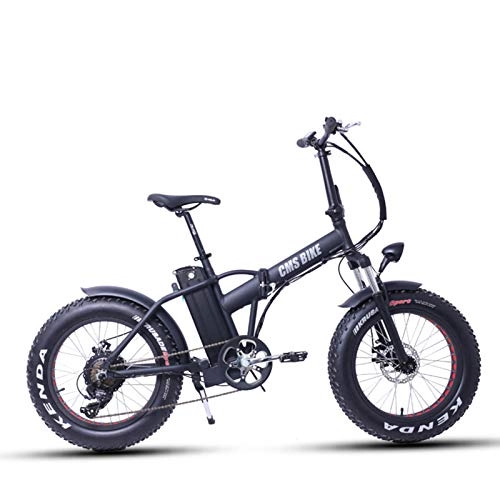 Electric Bike : GUOJIN Electric Bike for Adults 20" Wheels 4 Inch Fat Tires Electric Snow Bike 500W Motor 6 Speed Derailleur And Disc Brake 3 Mode LCD Display, for Urban Commuter Outdoor