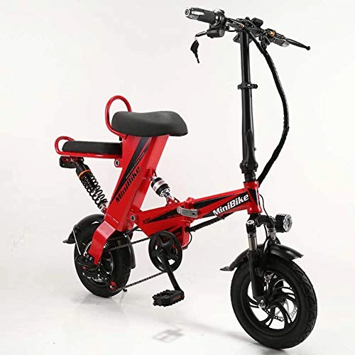 Electric Bike : GUOJIN Electric Mountain Bike 250W Motor 12'' Electric Bicycle with Removable 48V 25AH Lithium-Ion Battery, Max Speed 25 Km / H, Load Capacity 150 Kg Disc Brake