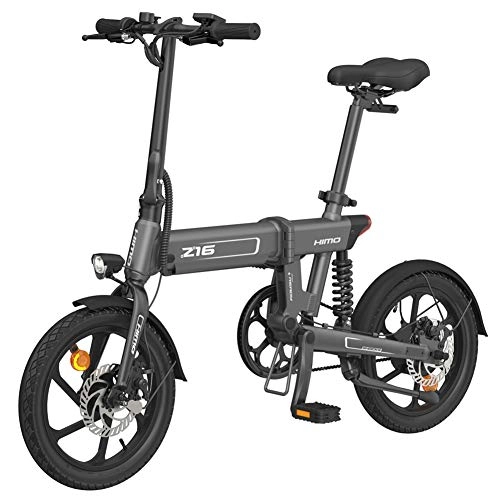 Electric Bike : GUOJIN Folding Electric Bike, 250W Aluminum Alloy Power Assist Bike, 36V / 10AH Lithium-Ion Battery, for Adult Men And Women, Increasing Mileage Up To 80 Km, Gray