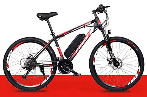 Electric Bike : GYL Electric Bicycle Mountain Bike All Terrain Household Adult Shockproof 36V 250W 10Ah Portable Lithium Battery 26 inch Magnesium Alloy Suitable for Commuting Outdoor, Red
