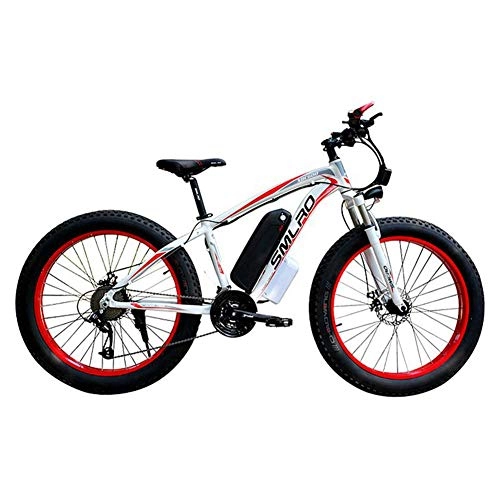 Electric Bike : GYL Electric Bike Mountain Bike Beach Cruiser Off-Road Bike 48V 350W 21-Speed 26'' Fat Tire Full Suspension 13Ah Movable Li-Ion Battery City Commute Beach Adult