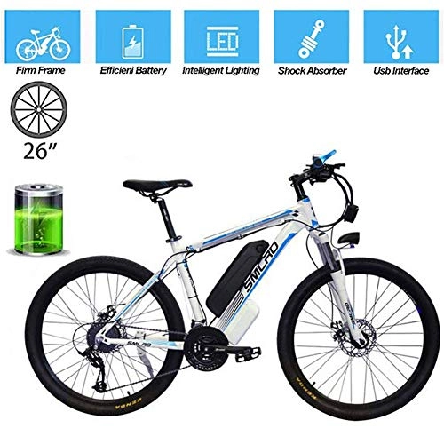 Electric Bike : GYL Electric Bike Mountain Bike Scooter Battery Bike Adult 36V 13Ah 350W with Led Headlight 3 Modes Suitable for Men City Outdoor Commuting 26 Inches