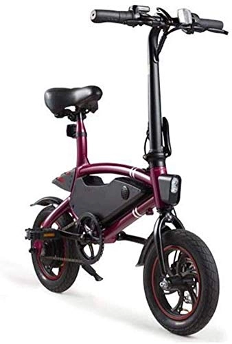 Electric Bike : GYL Electric Bike Snowmobile Fat Tire Bike Transport Travel Adult 250W 12Inch Foldable Bike 36V 7.8Ah Battery Electric Motor 3 Modes Outdoor Sports Mountain Bike, Purple