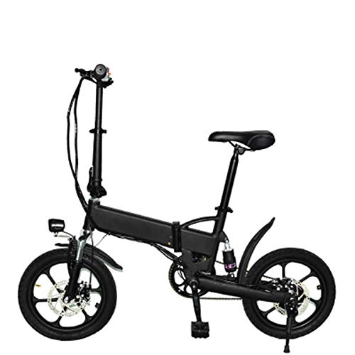 Electric Bike : HANYF 16 Inch Electric Bicycle, 250W Brushless Hub Motor / Removable 36V / 5.2AH Lithium Ion Battery / City Electric Bicycle Black