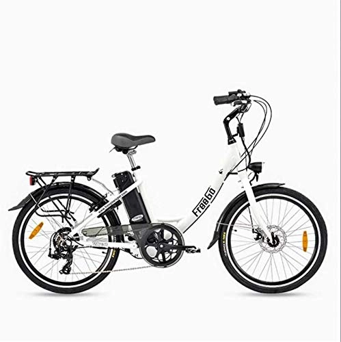 Electric Bike : HCMNME durable bicycle Adult 26Inch Electric Commuter Bike, 400W 36V Lithium Battery Aluminum Alloy Retro 7 Speed Electric Bicycle Alloy frame with Disc Brakes (Color : C, Size : 10.4AH)