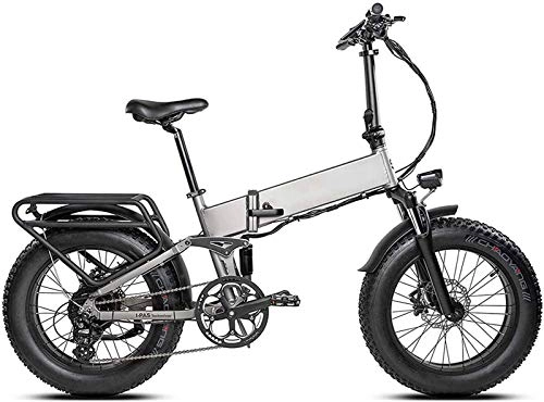 Electric Bike : High-speed 20 Inch 500w Folding Electric Bike Cruise Control 48v 11.6ah Brushless Motor Removable Lithium Battery 8 Speed Kinetic Energy Recovery Bicycle for Adult Cycle Offroad Work Camping