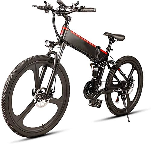 Electric Bike : High-speed 26inch Electric Mountain Bike Assist Electric bicycle with Removable Large Capacity Lithium-Ion Battery(48V 350W) 21 Speed Gear and Three Working Modes for Adult