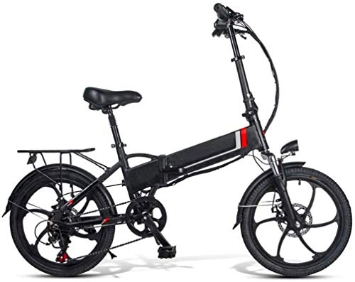 Electric Bike : High-speed 350W Folding Electric Bike 48V Snow Beach Electric Bikes for Adults Dual Disc Brakes, 20 Inch E-Bike City Bicycle Max Speed 30 Km / H, 3 Riding Modes