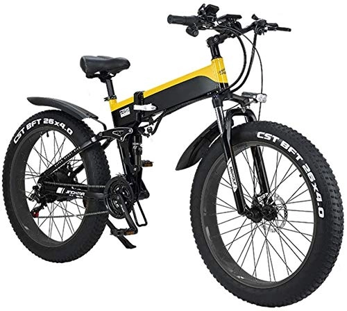 Electric Bike : High-speed Electric Folding Bike Bicycle Portable Adjustable for Adults, 26" Electric Bicycle / Commute Ebike Foldable with 500W Motor, 48V 10Ah, 21 / 7 Speed Transmission Gears for Cycling Outdoor
