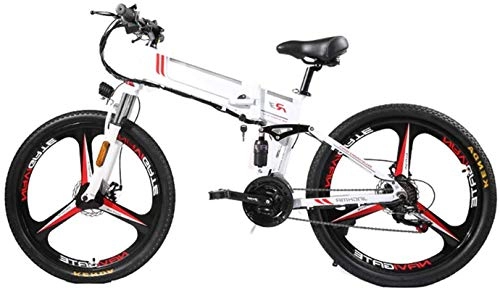 Electric Bike : High-speed Electric Folding Bike, Foldable Bicycle LED Display Electric Bicycle Commute E-Bike 400W Motor, 120Kg Max Load, Easy To Store in Caravan Motor Home Silent Motor E-Bike for Cycling