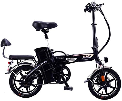 Electric Bike : High-speed Fast Electric Bikes for Adults 48v Electric Folding Bike for Men and Women, with 350W Motor, 14-inch Electric Bike for Kids with Usb Charging Function, Three Riding Modes