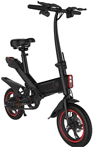 Electric Bike : High-speed Fast Electric Bikes for Adults Electric Bike, Folding E-Bike 25Km / H 250W City with 6Ah Li-ion Battery, 12 inch Tire 3 Working Modes