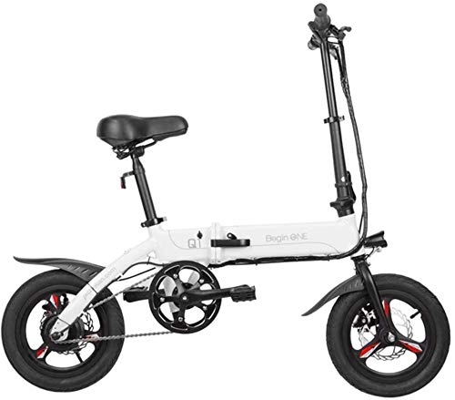 Electric Bike : High-speed Fast Electric Bikes for Adults Lightweight and Aluminum Folding Electric Bikes with Pedals Power Assist and 36V Lithium Ion Battery with 14 inch Wheels and 250W Hub Motor Fixed Speed Cruise