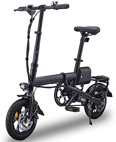 Electric Bike : High-speed Folding Electric Bike Lightweight Foldable Compact Ebike for Commuting & Leisure, 350W 12 Inch 36V Lightweight with LED Headlights, Maximum Load 100Kg