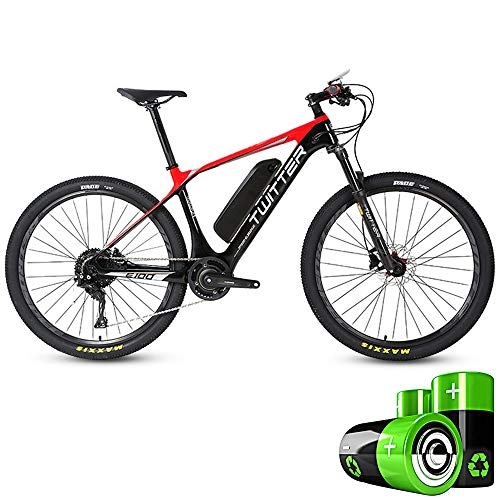 Electric Bike : HJHJ Electric pedal bicycle adult hybrid mountain bike lithium-ion battery (36V 250W) ultra-light road motorcycle (5 files / 11 speed), Red