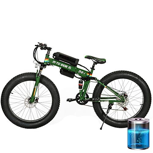 Electric Bike : HJHJ Folding electric mountain bike 26-inch electric power cruiser 36V250W Carbon steel frame Front and rear disc brakes Speed up to 30KM