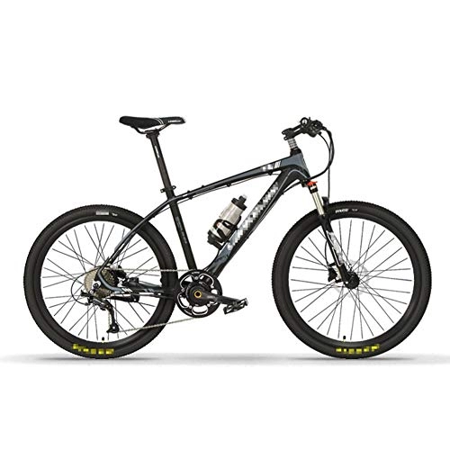 Electric Bike : HLeoz 26'' Electric Bicycle, Mountain Bikes Dual Full Suspension for Adults 36V 6.8Ah Removable Large Capacity Lithium-Ion Battery 240W 9 Speed Electric Mountain Bike, Black
