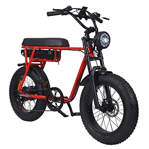 Electric Bike : HMEI EBike Electric Bicycle for Adults, 500W Ebike 20" Fat Tire Electric Mountain Bike 7 Speed Bicycle with Smart Dashboard, 48V 10Ah Removable Lithium Battery 15.5 mph (Color : 48V 10Ah 500W)
