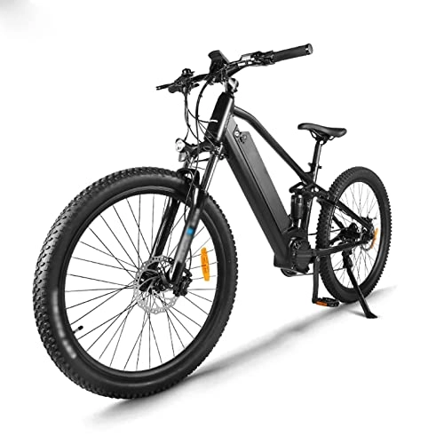 Electric Bike : HMEI Electric Bikes for Adults Electric Bike Adults 750W Motor 48V 25Ah Lithium-Ion Battery Removable 27.5'' Fat Tire Ebike Snow Beach Mountain E-Bike (Color : Black)