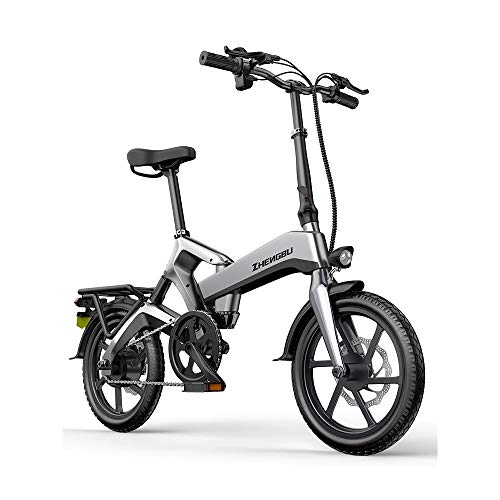 Electric Bike : Hmvlw mountain bikes Electric Mountain Bike, Folding Bicycle Electric Bike for Adults Women, 250W Electric Bicycle 16" with 48V Man E-Bike for Commuter City Commuting Outdoor Cycling Travel Work Out