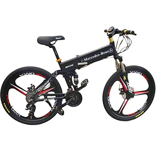 Electric Bike : Hokaime Electric Bicycle, Foldable Electric Mountain Bike, 48V 350W Rear Engine Electric Bicycle, Mechanical Disc Brake