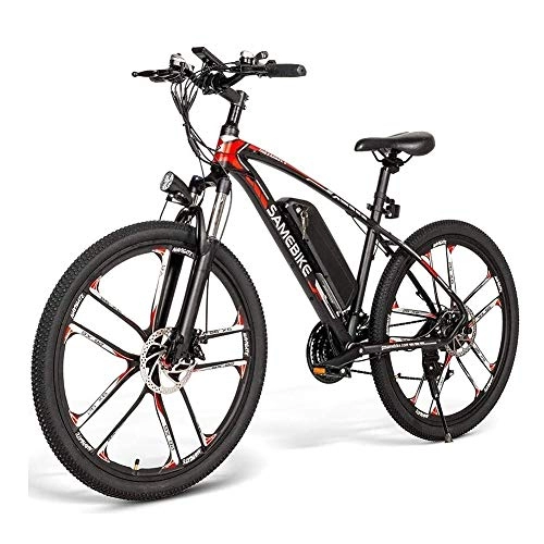 Electric Bike : HOME-MJJ Electric Mountain Bike 26" 48V 350W 8Ah Removable Lithium-Ion Battery Electric Bikes For Adult Disc Brakes Load Capacity 100 Kg, Black