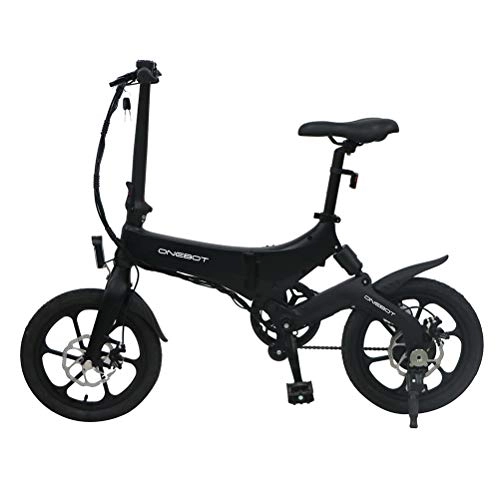 Electric Bike : HOOGAO ONEBOT 16 E-Bike 36V 6.4Ah 250W 25KM / h 3-speeds Electric Bikes for Adults Adjustable Lightweight Magnesium Alloy Frame E-Bike For Cycling Travel Commuting (Black)