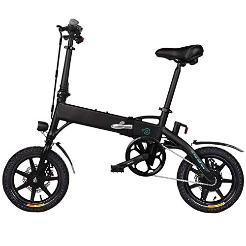 Electric Bike : HSART Foldable Lightweight E-Bike Compact Mountain Bike 250W 36V 7.8AH Lithium-Ion Battery LED Display Max Speed 25Km / H for Adults Men Women(Black)