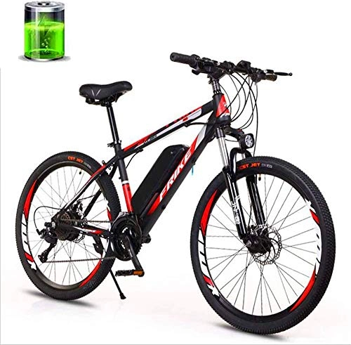 Electric Bike : HUAQINEI Electric Bikes for Adult Adult Electric Mountain Bike, 26-Inch 27-Speed City Bike, 10AH Lithium Battery 36V250W Motor, Endurance 50 Kilometers, Hard Electric Bike Ebike for Mens