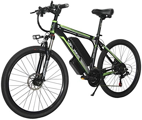 Electric Bike : HUAQINEI Electric Bikes for Adult Electric Bike Electric Mountain Bike 350W Ebike 26" Electric Bicycle, Adults Ebike with Removable 10 / 15Ah Battery, Professional 27 Speed Gears Ebike for Mens