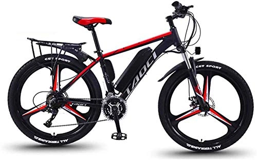 Electric Bike : HUAQINEI Electric Bikes for Adult Electric mountain bike, 26-inch aluminum alloy all-terrain mountain bike, 36V350W motor / 13AH battery, light bicycle for men and women for adults Ebike for Mens