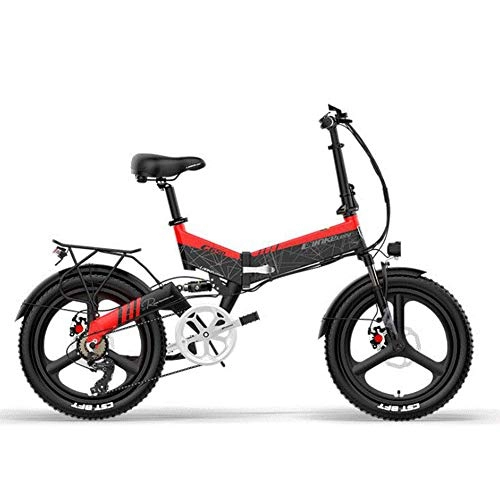 Electric Bike : HWOEK Folding Electric Bike for Adults, 400W Motor Electric Bicycle / Commute Ebike 48V 10.4Ah / 12.8Ah Battery Professional 7 Speed Transmission Gears, 10.4Ah