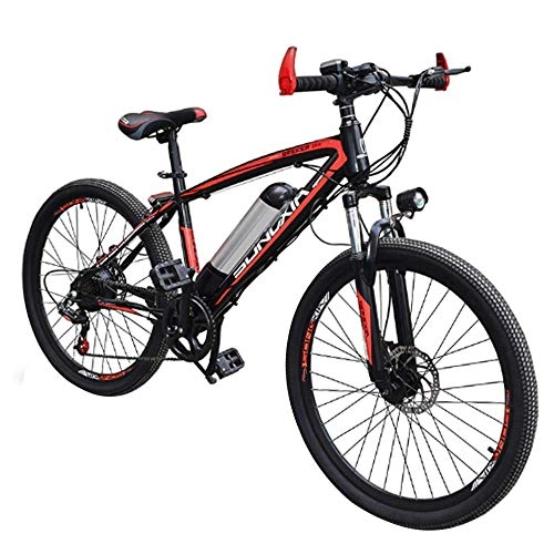 Electric Bike : HXwsa 36V Electric Mountain Bike, 20Inch Fat Tire E-Bike Beach Cruiser Mens Sports Mountain Bike Dual Disc Brake Full Suspension Lithium Battery Hydraulic Disc Brakes, C