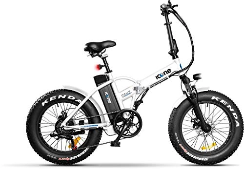 Electric Bike : Icon.e Folding Electric Bike Navy 250W White Youth Unisex, White, no size