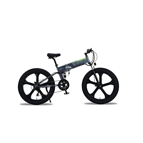 Electric Bike : IEASEddzxc Electric Bicycle Electric Bike Motor Bikes Bicycles ELECTR BIKE Mountain Bike Snow Bicycle Fat Tire e bike Folded ebike Cycling (Color : Gray)