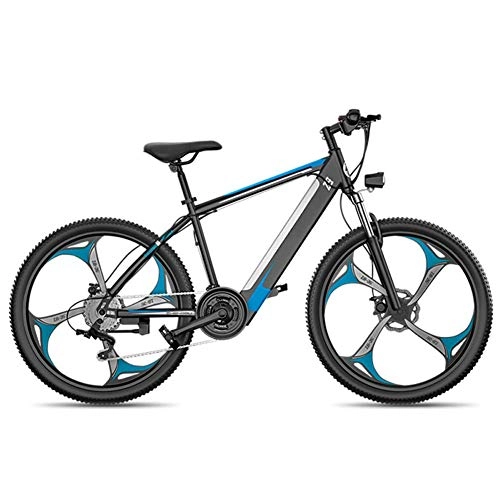 Electric Bike : JIEER Electric Bikes for Adult, Magnesium Alloy Ebikes 27 Speed Mountain Bicycles All Terrain, 26" Wheels MTB Dual Suspension Bicycle, for Outdoor Cycling Travel Work Out-Blue