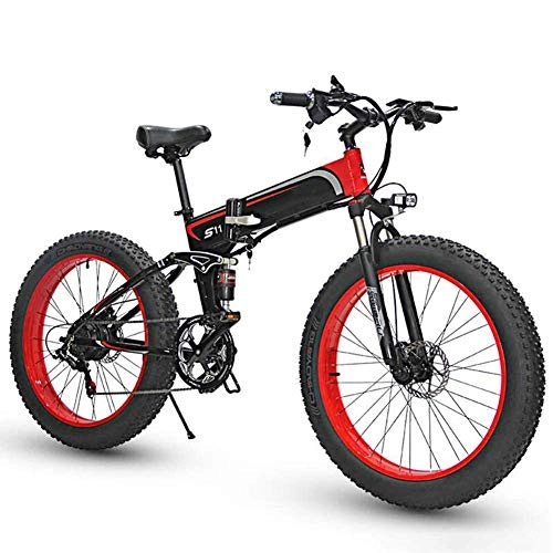 Electric Bike : JIEER Foldable Electric Bike Aluminum Alloy Folding Bicycles 350W 36V Three Work Modes Lightweight with Rear-Shock Absorber for Adults City Commuting