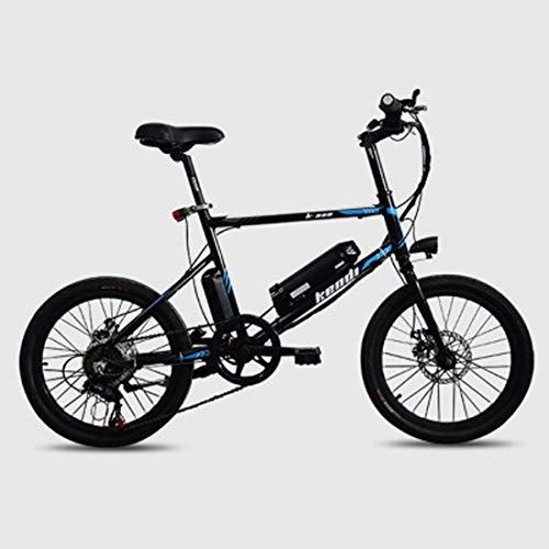 Electric Bike : JUN 20-Inch Lightweight Alloy Folding City Electric Bicycle, (36V-250W Removable Battery) Small Wheel Diameter Adult Women's City Commuter Car, Black