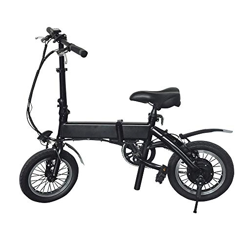 Electric Bike : L.B Electric Bike 14 inch electric two-wheel folding pedal bicycle / lithium battery travel bicycle can be placed in the trunk