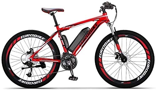 Electric Bike : LAMTON Adult Electric Mountain Bike, 36V Lithium Battery, Aerospace Aluminum Alloy 27 Speed Electric Bicycle 26 Inch Wheels (Color : A, Size : 60KM)