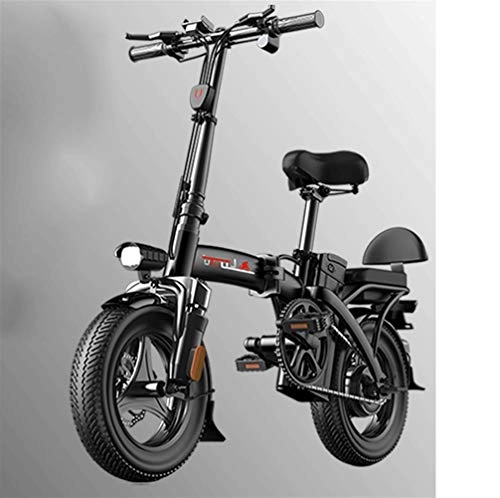 Electric Bike : Lamyanran Fast Electric Bikes for Adults Folding Electric Bikes with 36V 14inch, Lithium-Ion Battery Bike for Outdoor Cycling Travel Work Out and Commuting with Frequency Conversion High-speed Motor