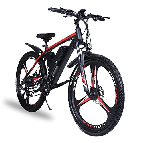 Electric Bike : LDGS ebike Black Electric Bike 21 Speed Electric Bicycle For Adult Aluminum Alloy Material 26 Inch Mountain Ebike 36v Motor 500w (Color : Black, Size : Motor 500W)