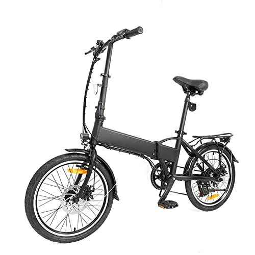 Electric Bike : LDGS ebike Electric Bike Foldable For Adults 350W E Bikes Lightweight 20 Inch Folding Electric Bike 36V 10.5 AH Mini Electric Bicycle (Color : Black)
