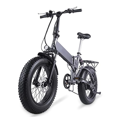 Electric Bike : LDGS ebike Electric Bike For Adults 25 Mph Foldable 500W 4.0 Fat Tire Ebike 48v 12.8AH Removable Lithium Battery Electric Bicycle Mountain City Snow Beach Bicycle (Color : 48V 500W)