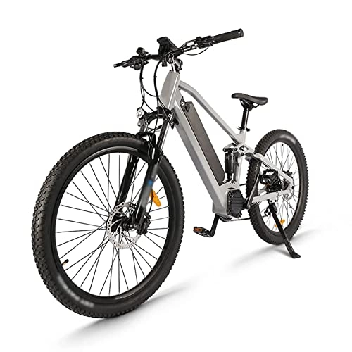 Electric Bike : LDGS ebike Electric Mountain Bike 750w 48V 26" Tire Adults Electric Bicycle With Removable 17.5ah Battery Maximum Speed 34 Mph Professional 21 Speed Gears E Bikes (Color : Gray)