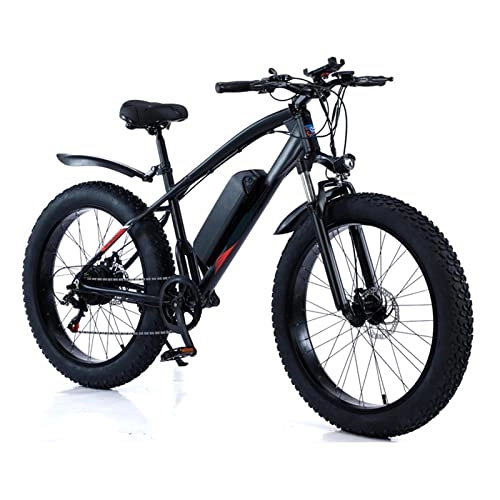 Electric Bike : LDGS ebike Men Mountain Electric Bike for Adults 26 * 4.0 Inch Fat Tire Electric Bicycle 48W 12.5Ah Electric Mountain Electric Bike (Color : 750W, Number of speeds : 21)