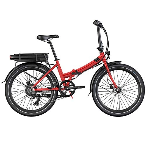 Electric Bike : Legend eBikes Unisex's Siena 10, 4Ah Folding Electric Bike for Adult, Strawberry Red, 36V 10.4Ah (374.4Wh) Battery