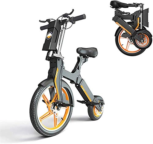 Electric Bike : Leifeng Tower High-speed 18" Electric Bike, Foldable Bike with 350W Brushless Motor, E-Bike for Adults And Commuters, Max Speed 25 Km / H, Removable Lithium Battery 36V / 5.2AH