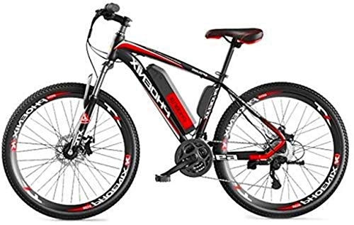 Electric Bike : Leifeng Tower High-speed 26'' Electric Mountain Bike With Removable Large Capacity Lithium-Ion Battery (36V 250W), Electric Bike 27 Speed Gear For Outdoor Cycling Travel Work Out (Color : Red)