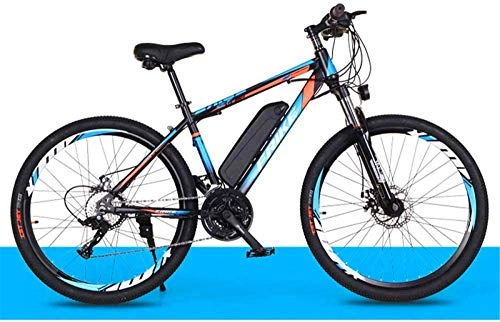 Electric Bike : Leifeng Tower High-speed 36V 250W Electric Bikes for Adult, Magnesium Alloy Ebikes Bicycles All Terrain, for Mens Outdoor Cycling Travel Work Out And Commuting (Color : Black blue)